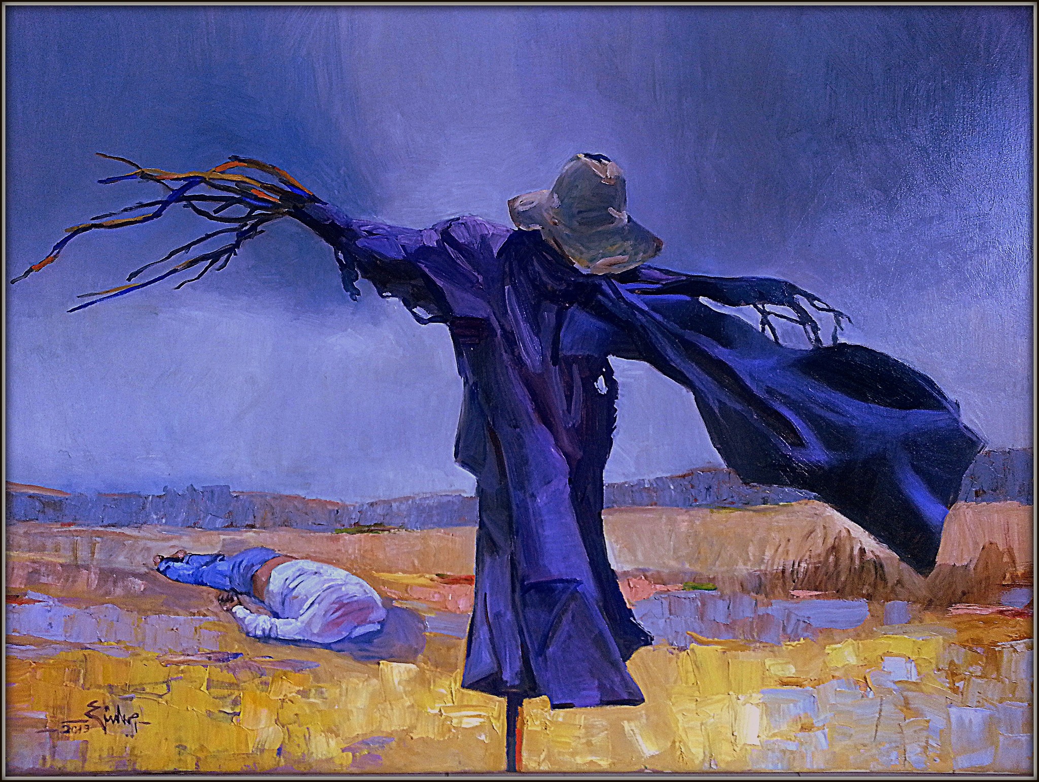 Kultur Reinickendorf - Ahmad Sharaa, Vogelscheuche, aus der Werkreihe die Vogelscheuche, Foto Ahmad Sharaa